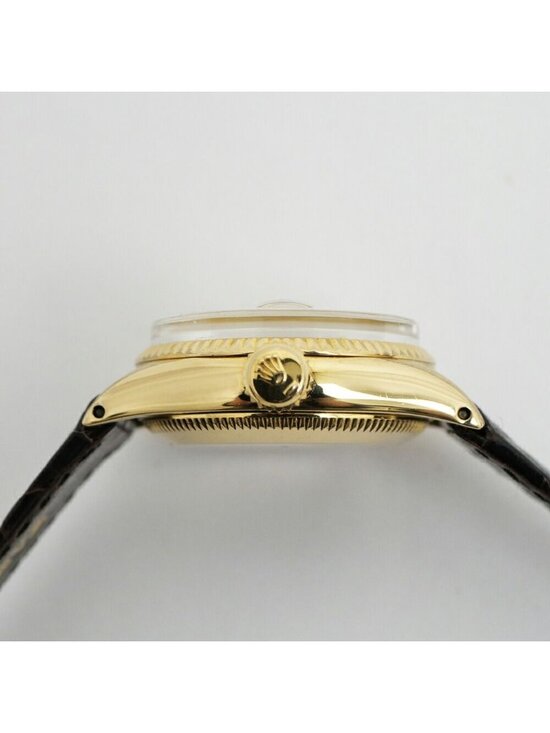 Rolex Datejust Silver Dial 18k Yellow Gold No 74 Vintage Watch Automatic Winding main image 10